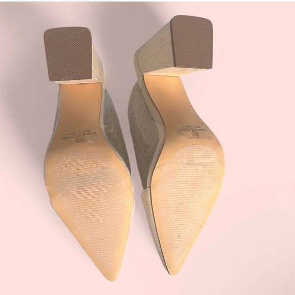 Lulu's Cream Mules Sleek Pointed Toe Design - Picture 4 of 4